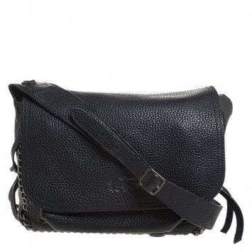 Pre Owned Coach Black Leather Dakotah 21  Shoulder Bag
