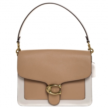 Pre Owned Coach Beige/White Leather and Python Tabby Shoulder Bag