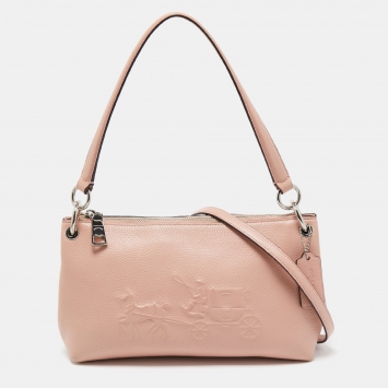 Coach Pink Leather Charley Crossbody Bag