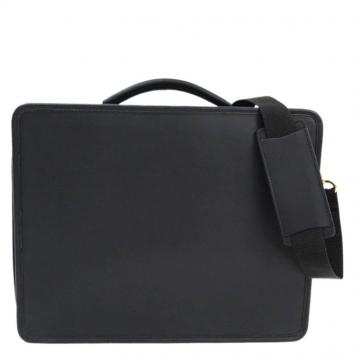 Pre Owned Coach Black Leather/Nylon Laptop Bag