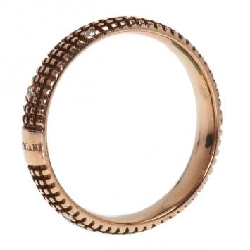 Pre Owned Damiani Metropolitan Dream Diamond 18K Rose Gold Ring Size 55