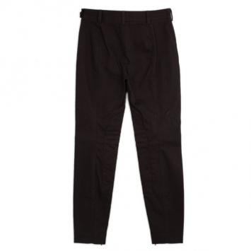 Pre Owned D and G Brown Skinny Trousers with Leather Piping L