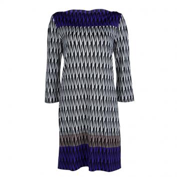 Pre Owned Diane Von Furstenberg Multicolor Printed Silk Jersey Ruri Dress L