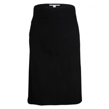 Pre Owned Diane Von Furstenberg Black Jersey New Koto Midi Skirt L