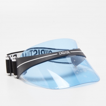 Pre Owned Dior White/Blue Mirrored Dior Club1 Sun Visor
