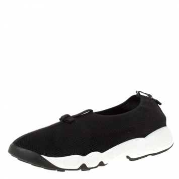 Pre Owned Dior Black Mesh Fusion Sneakers Size 38.5