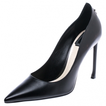 Pre Owned Dior Black Leather Nova Pointed Toe Pumps Size 41