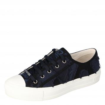 Pre Owned Dior Deep Blue Camo Canvas Walk'n'Dior Low-Top Sneakers Size 39