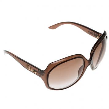 Pre Owned Dior Brown KDCQR Glossy 1 Oversized Sunglasses