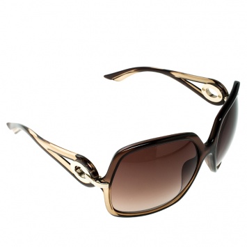 Pre Owned Christian Dior Brown/Brown Gradient 5Y7J6 Dior Volute 1 Square Oversized Sunglasses