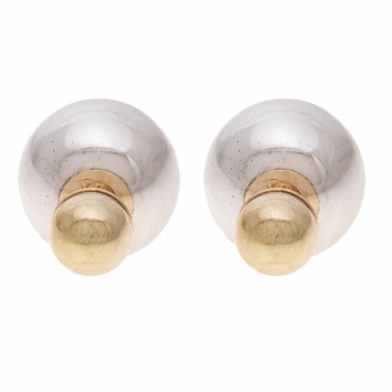 Pre Owned Dior Tribale Two Tone Stud Earrings