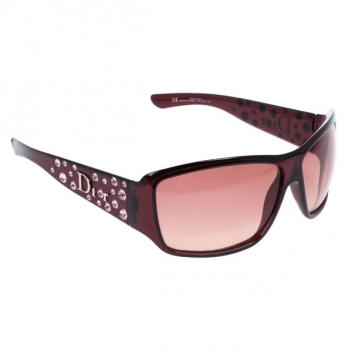 Pre Owned Dior Purple Sparkling 2 Strass Women's Sunglasses