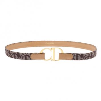 Pre Owned Dior Brown Diorissimo CD Buckle Belt 80CM