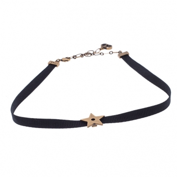 Pre Owned Christian Dior D Porte-Bonheur Star Choker Necklace