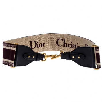 Pre Owned Dior Multicolor Canvas and Leather Shoulder Bag Strap
