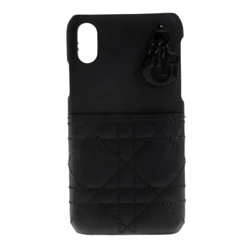 Pre Owned Dior Black Leather iPhone X Case