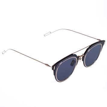 Pre Owned Dior Gold/Blue Composit1.0 Round Sunglasses