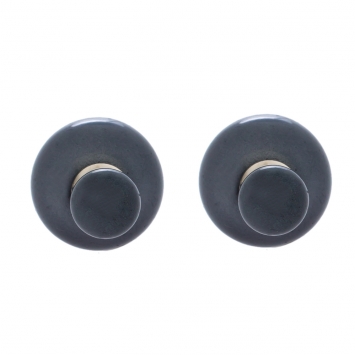 Pre Owned Dior Tribales Grey Faux Pearl Silver Tone Stud Earrings