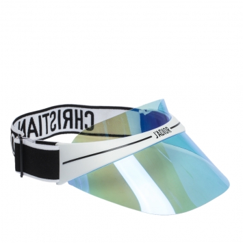 Pre Owned Christian Dior Black/White Dior Club1 Sun Visor
