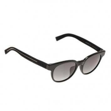 Pre Owned Dior Black Round Black Tie Sunglasses