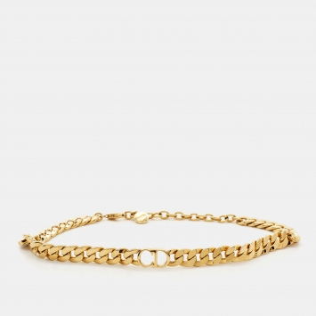 Pre Owned Dior Danseuse Étoile Gold Tone Choker Necklace