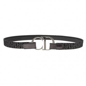 Pre Owned Dior Metallic Diorissimo CD Buckle Belt 75CM
