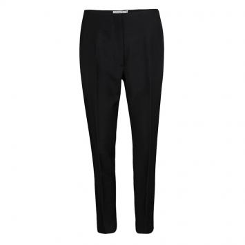 Pre Owned Dior Black Wool Tapered High Waist Trousers M