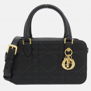 Pre Owned Christian Dior My Black Lambskin Leather Handbag