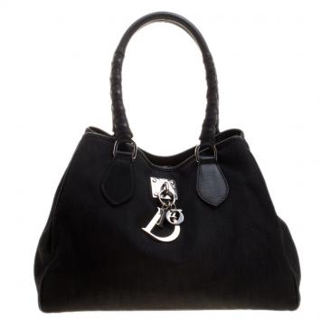 Pre Owned Dior Black Canvas Diorissimo Tote 