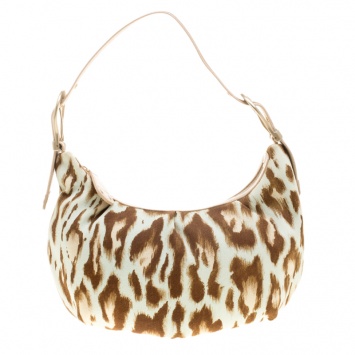 Pre Owned Dior Multicolor Leopard Printed Canvas and Leather Hobo 