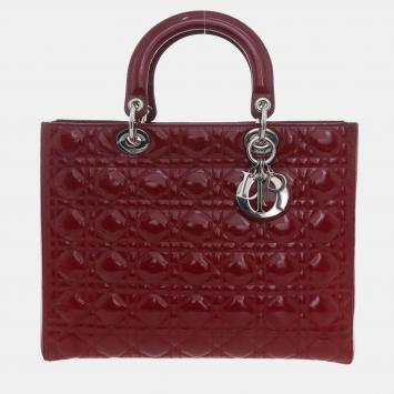 مملوكة مسبقًا Dior Patent Cannage Large Lady Dior Bag