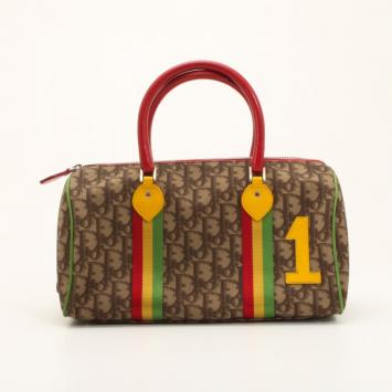 Pre Owned Dior 'Rasta' Collection Boston Bag