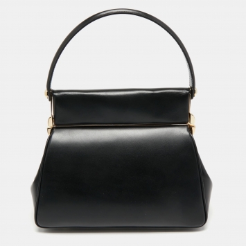 Pre Owned Dior Black Leather Babe Vanity Top Handle Bag