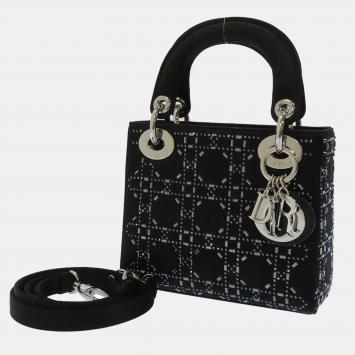 مملوكة مسبقًا Dior Black Leather Studded Lady Dior Bag