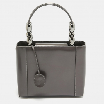 Pre Owned Dior Plum Glazed Leather Malice Tote