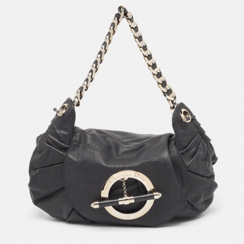 Pre Owned  Dior Black Leather Jazz Club Bag
