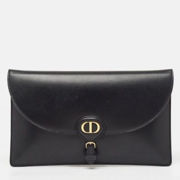 Pre Owned Dior Black Leather Bobby Pouch