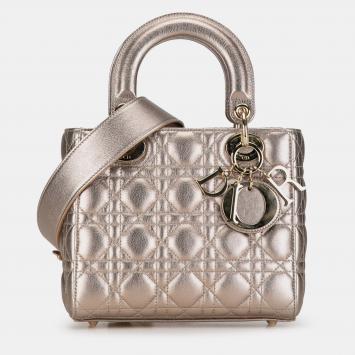 Pre Owned Dior Small Lambskin Cannage My ABCDior Lady Dior