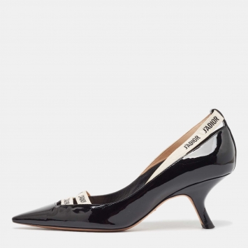 Pre Owned Dior Black Patent Leather J'adior Pumps Size 39