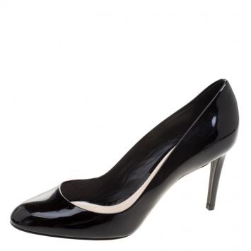 Pre Owned Dior Black Patent Leather Sublime Pumps Size 41
