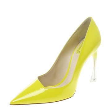 Pre Owned Dior Lime Green Leather Songe Pointed Toe Pumps Size 39