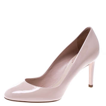 Pre Owned Dior Blush Pink Patent Leather Pumps Size 36