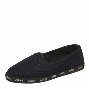Pre Owned Dior Black Technical Fabric J'adior Slip on Flats Size 40