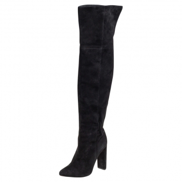 Pre Owned Dior Black Suede Knee Length Boots Size 37.5
