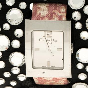 Pre Owned Dior Silver Stainless Steel Malice Women's Wristwatch 19 mm