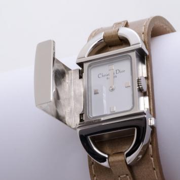 Pre Owned Dior Stainless Steel Pandiora Mirror Dial Quartz D 78-100 Ladies Watch