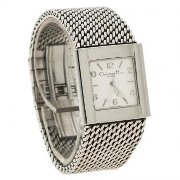 Pre Owned Christian Dior Silver Stainless Steel D79-100 Women's Wristwatch 28MM