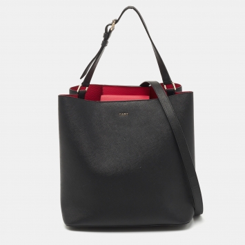 Pre Owned DKNY Black Saffiano Leather Top Handle Bag