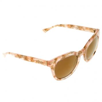 Pre Owned Dolce and Gabbana Gold/Marble DG4249 Sunglasses 