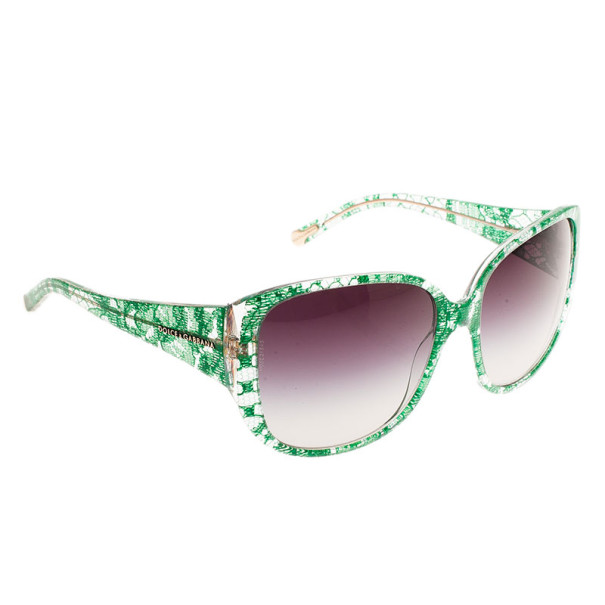Dolce and Gabbana Green Lace Sunglasses